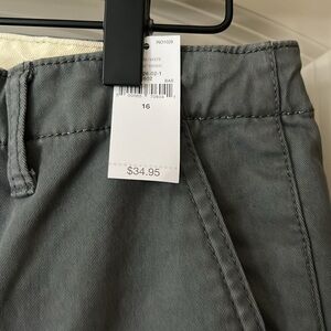 New! Gap kids chino khaki pants - gray boys 16